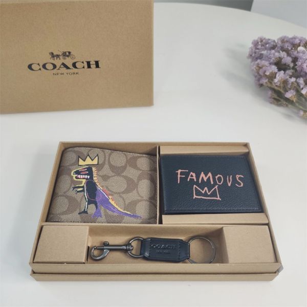 Coach Small Wallet Print Dinosaur