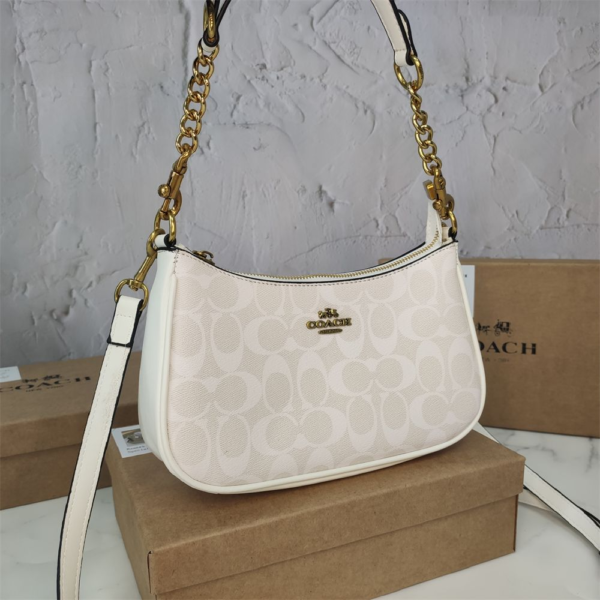 Coach Shoulder Bag White Print