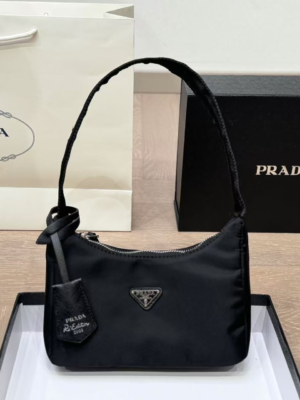 Prada Nylon Shoulder Bag Black Nylon