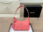 Prada Nylon Shoulder Bag Rose Red Nylon