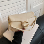 Coach Shoulder Bag Small Beige White