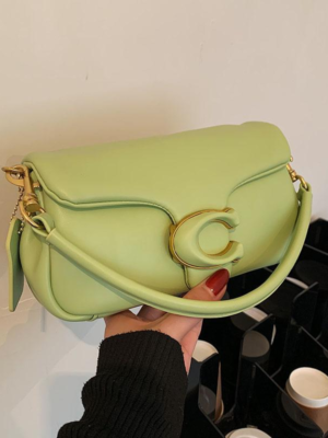 Coach Shoulder Bag Small Light Green