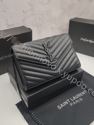 YSL Envelope Bag Black