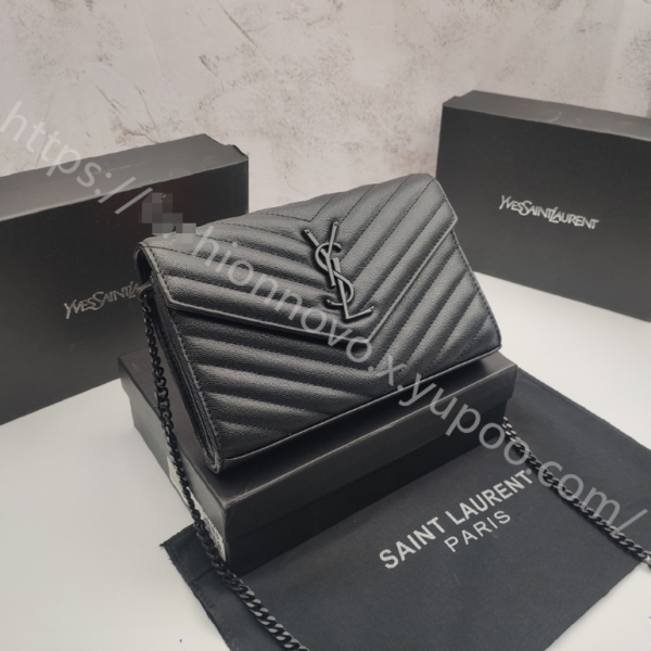 YSL Envelope Bag Black