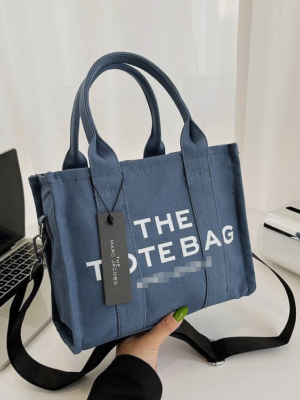Marc Jacobs Canvas Tote Bag Canvas Blue