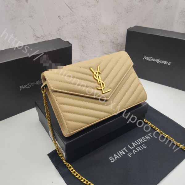 YSL Envelope Bag Khaki