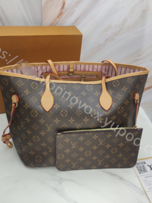 Louis Vuitton Shopping Bag Yellow Leather Pink