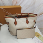 Louis Vuitton Shopping Bag Khaki Embossed Small Embossed