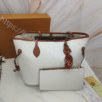Louis Vuitton Shopping Bag White Embossed Small Embossed