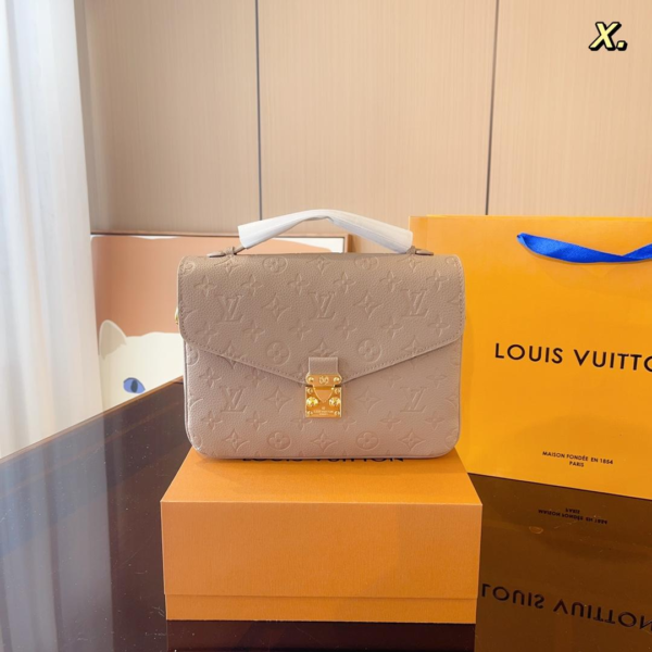Louis Vuitton Embossed Messenger Bag Khaki Messenger