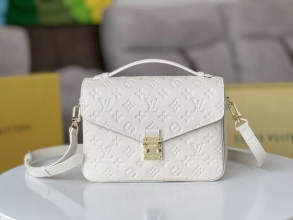 Louis Vuitton Embossed Messenger Bag White Messenger