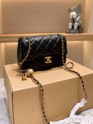 Chanel Gold Ball Bag Black Gold Ball