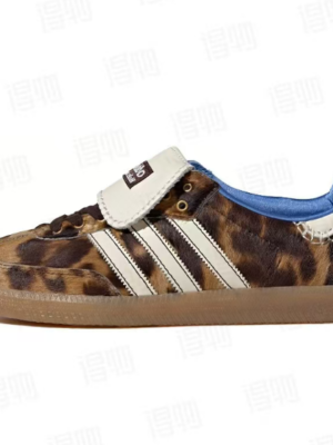 Wales Bonner x adidas Samba Pony Leopard Brown Blue Sneakers