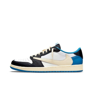 Air Jordan 1 Low Travis Scott Fragment White Blue Black Shoes