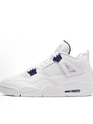 Air Jordan 4 Retro Metallic Purple White Shoes