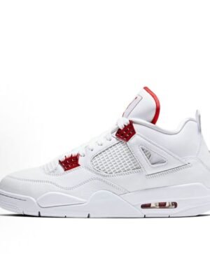Air Jordan 4 Retro Metallic Red White Shoes