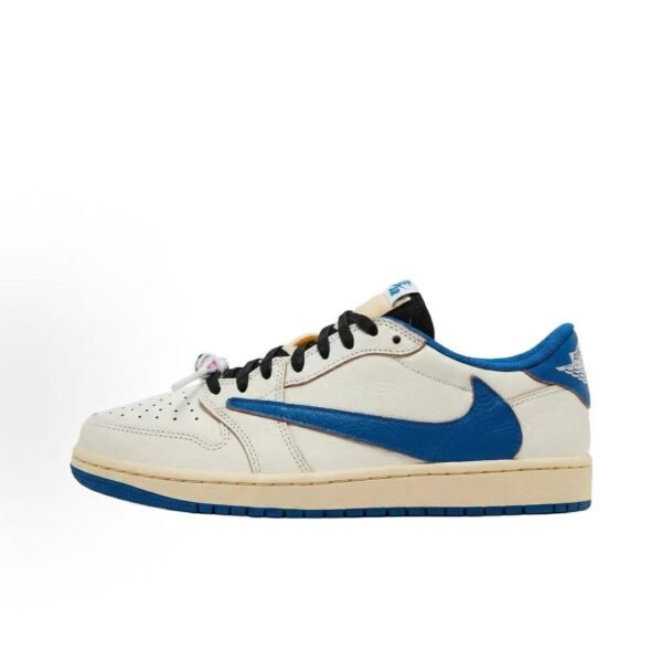 Fragment x Travis Scott x Air Jordan 1 Low OG Sail Military Blue DM7866-104