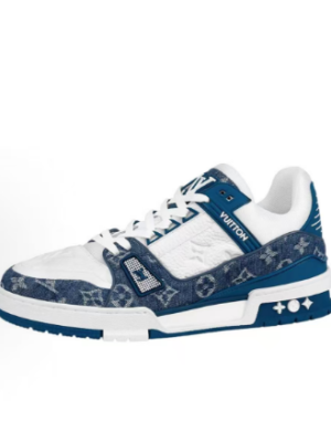 Louis Vuitton Trainer Sneaker Blue White Denim 1A9JGV