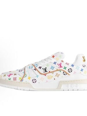 Louis Vuitton Trainer Sneaker White Multicolor Monogram 1AHEKG