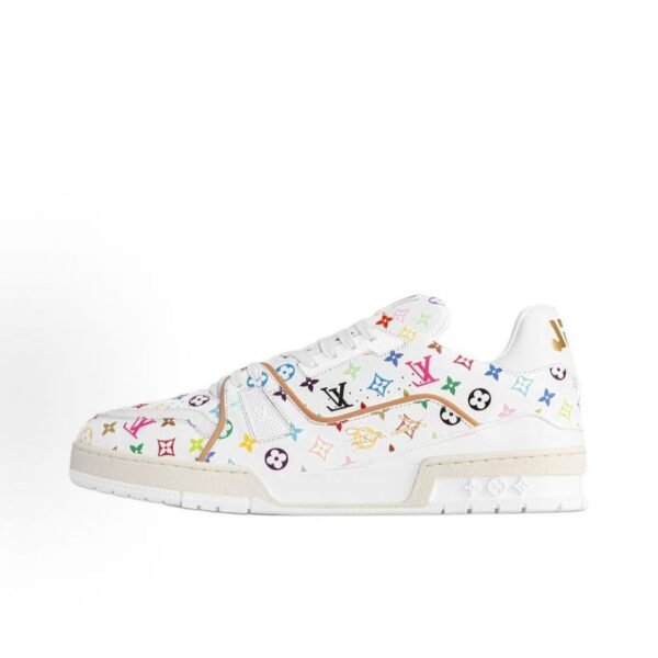 Louis Vuitton Trainer Sneaker White Multicolor Monogram 1AHEKG